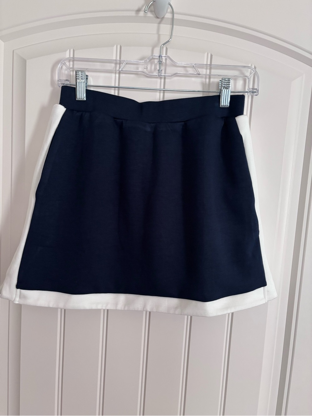 entro Navy Mini Skirt with White Side Panels
